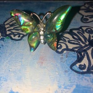 Handmade Butterfly diamond holographic ring